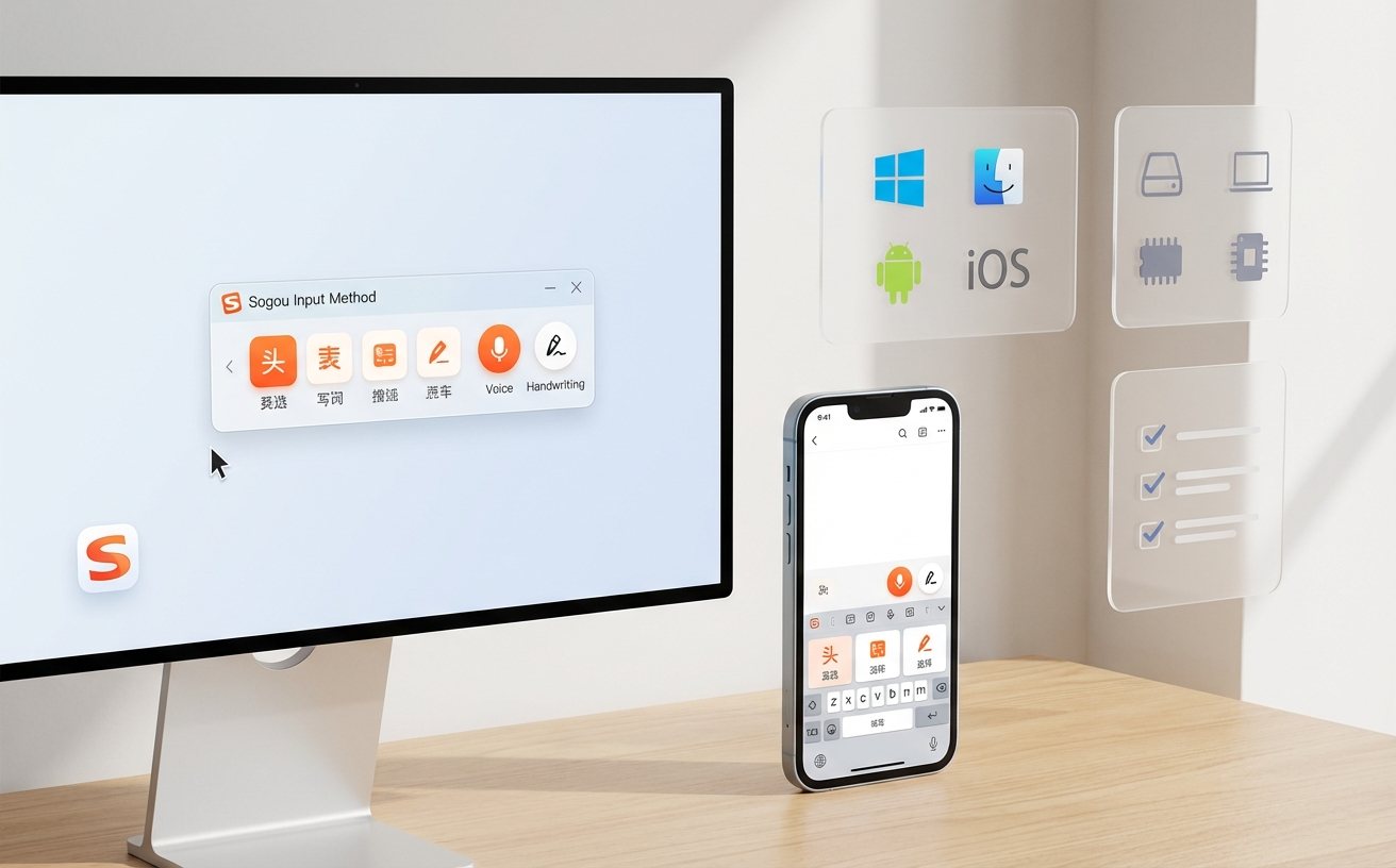 搜狗输入法安装流程与系统要求示意